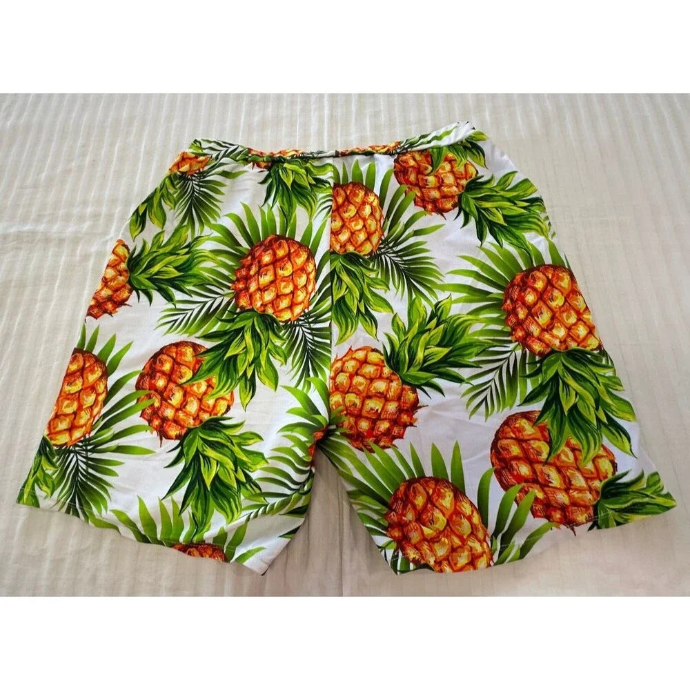 MENS SWIM PULL ON PINEAPPLE SHORTS SIZE XL